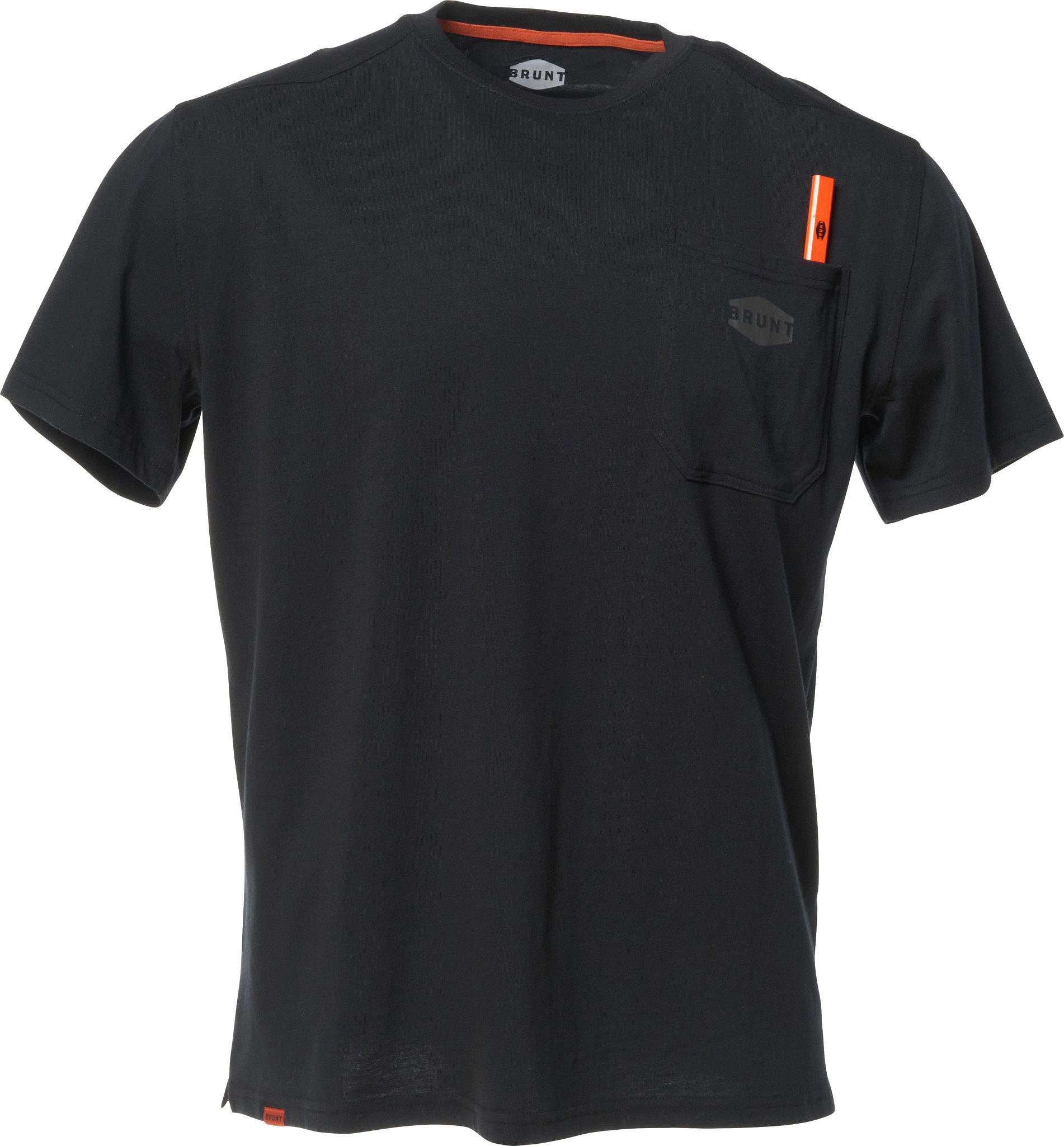 Men's Brunt Workwear Martin Pocket T-Shirt shown in Black (Black)