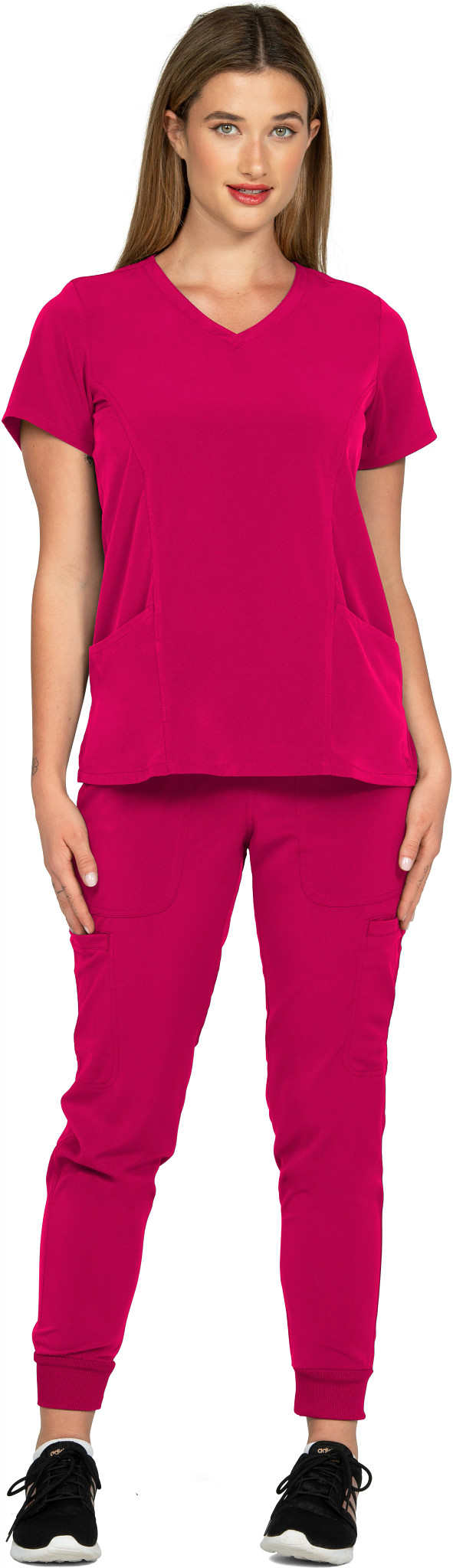 Women's Willow Brook Zoe V Neck shown on model 