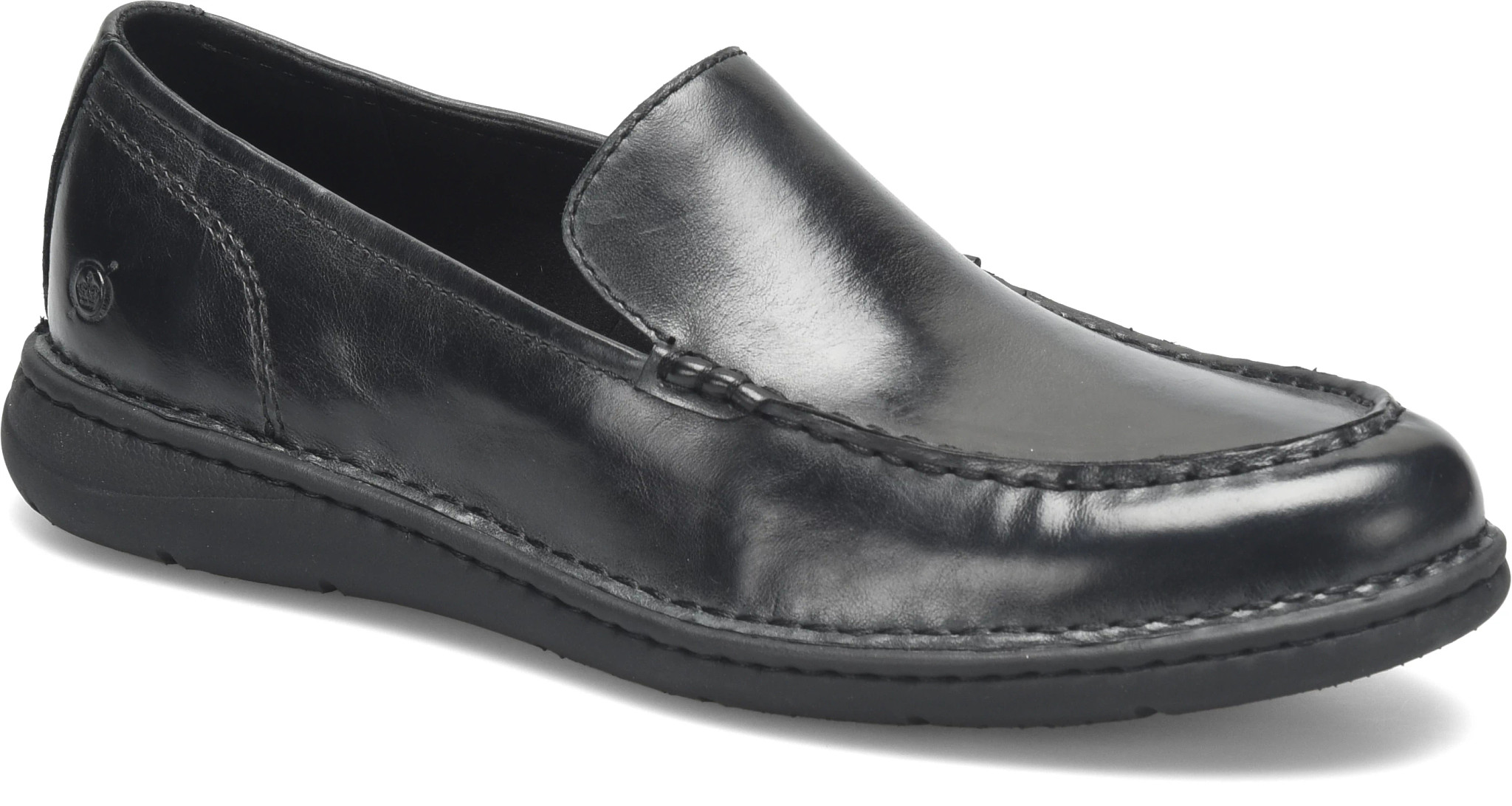 Born Mens Size 9 Thaton Black Full Grain Leather Loafers Shoes Thaton | Born Shoes main image 2