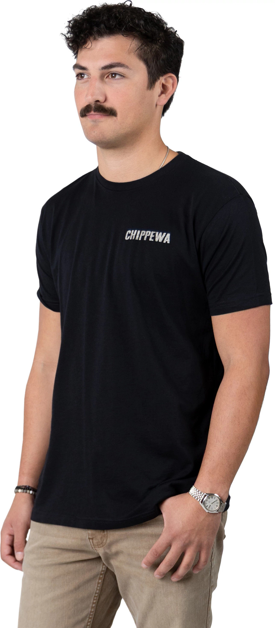 Chippewa Men's Graphic Tee se muestra en la Black (Negro)