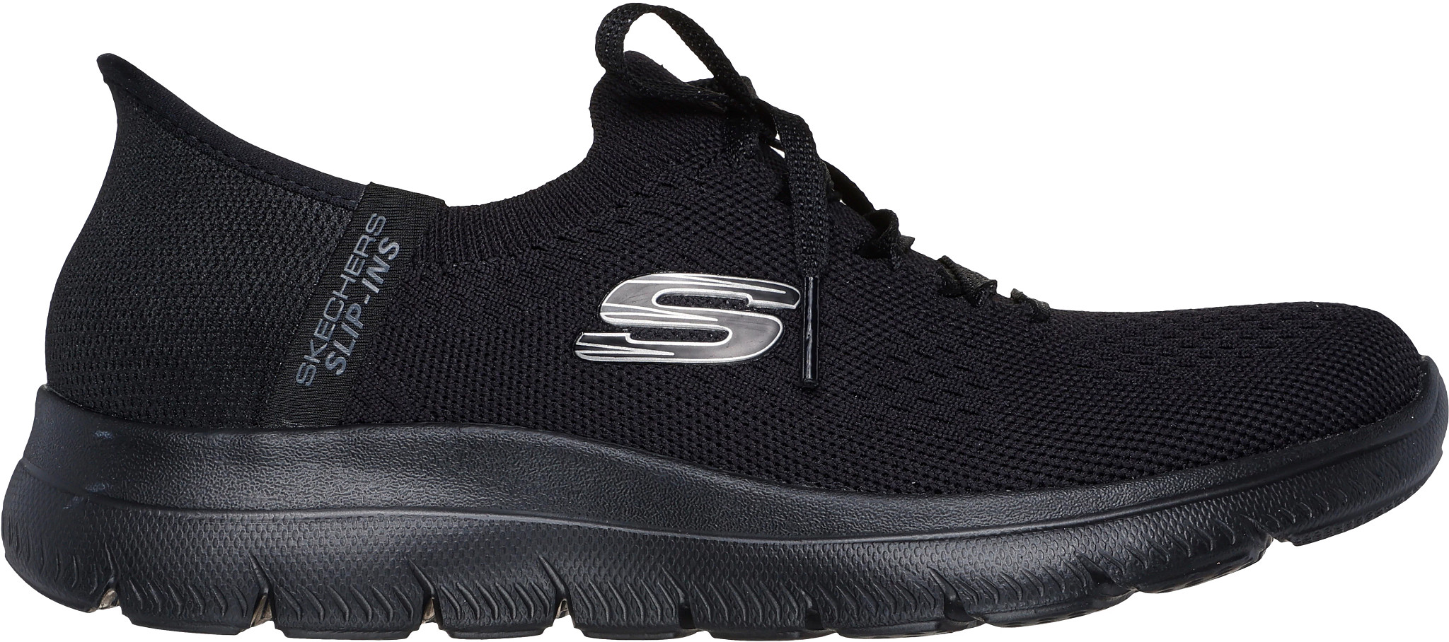 Women's Skechers Slip-Ins Summits New Daily shown in Black (Black)