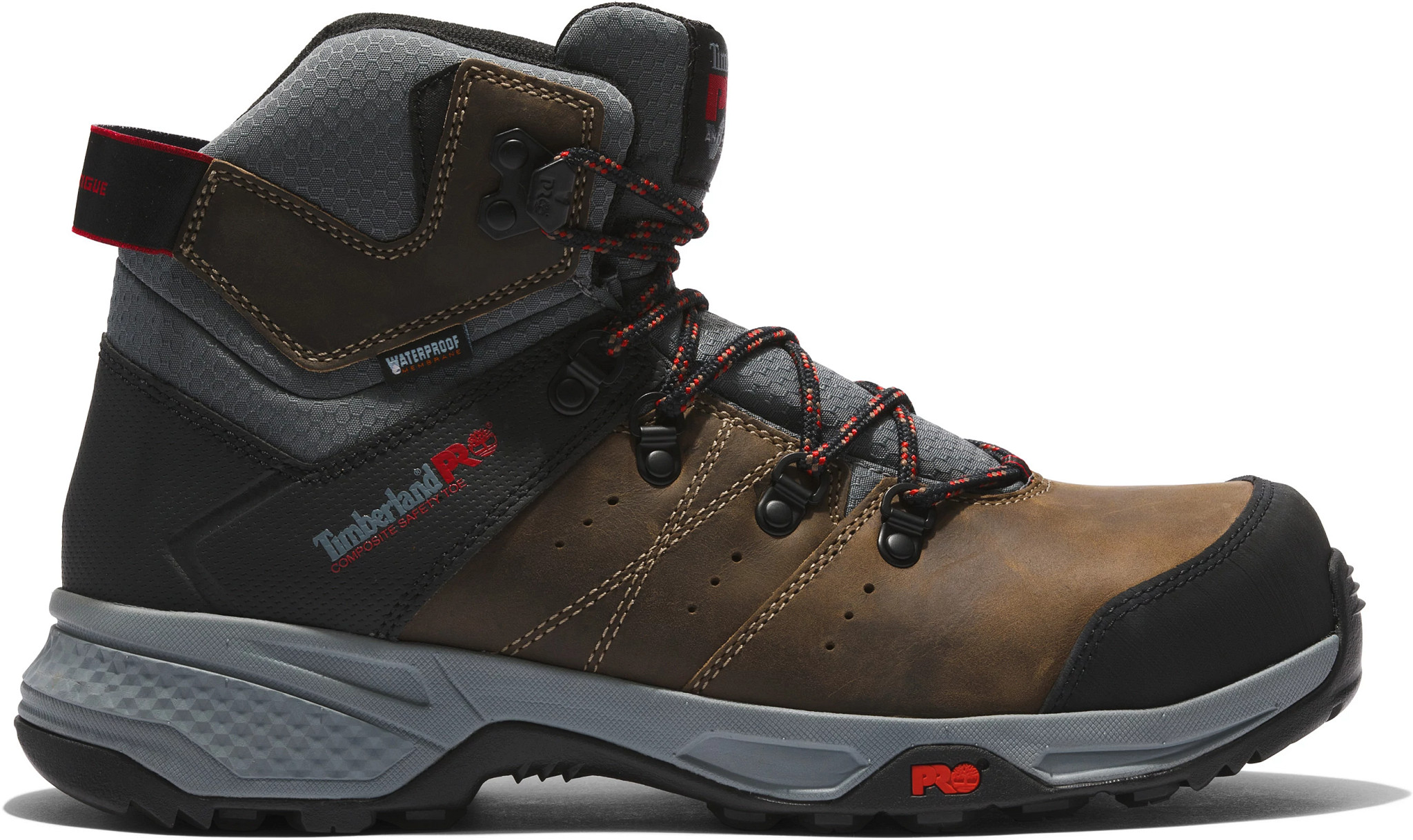 Men's Timberland Pro Waterproof Composite Toe Eh Switchback Hiker shown in Brown (Brown)