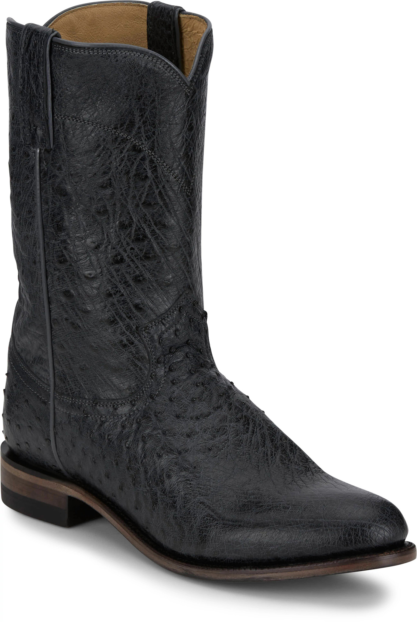 Stinson 10 Smooth Ostrich Roper Justin Boots