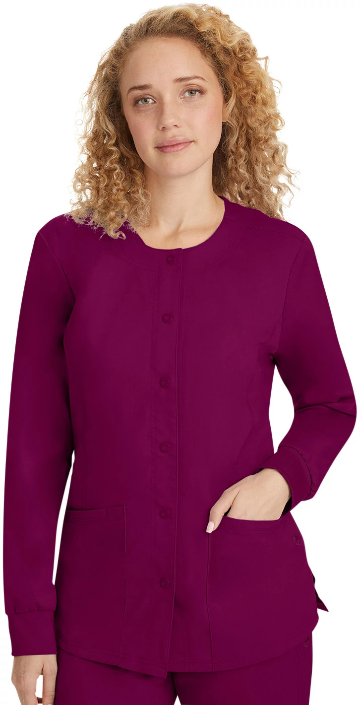 Women's Healing Hands Daisy Jacket shown in Burgundy (Burgundy)