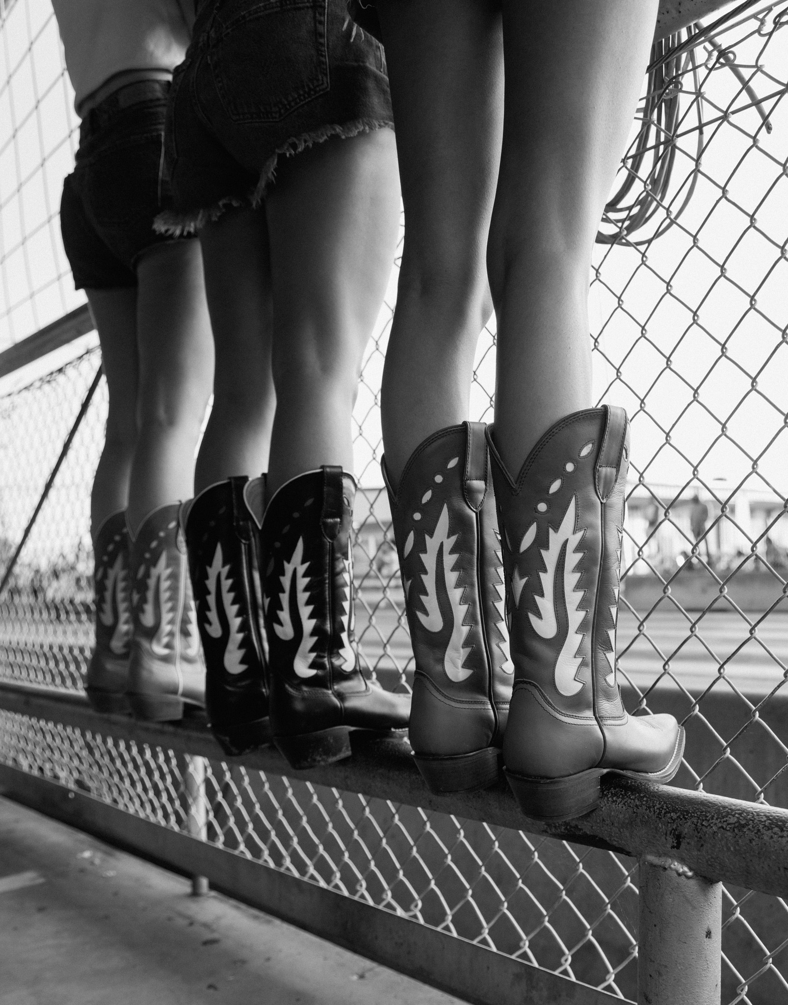 Women's Justin Boots Faye 13" Western shown on model 