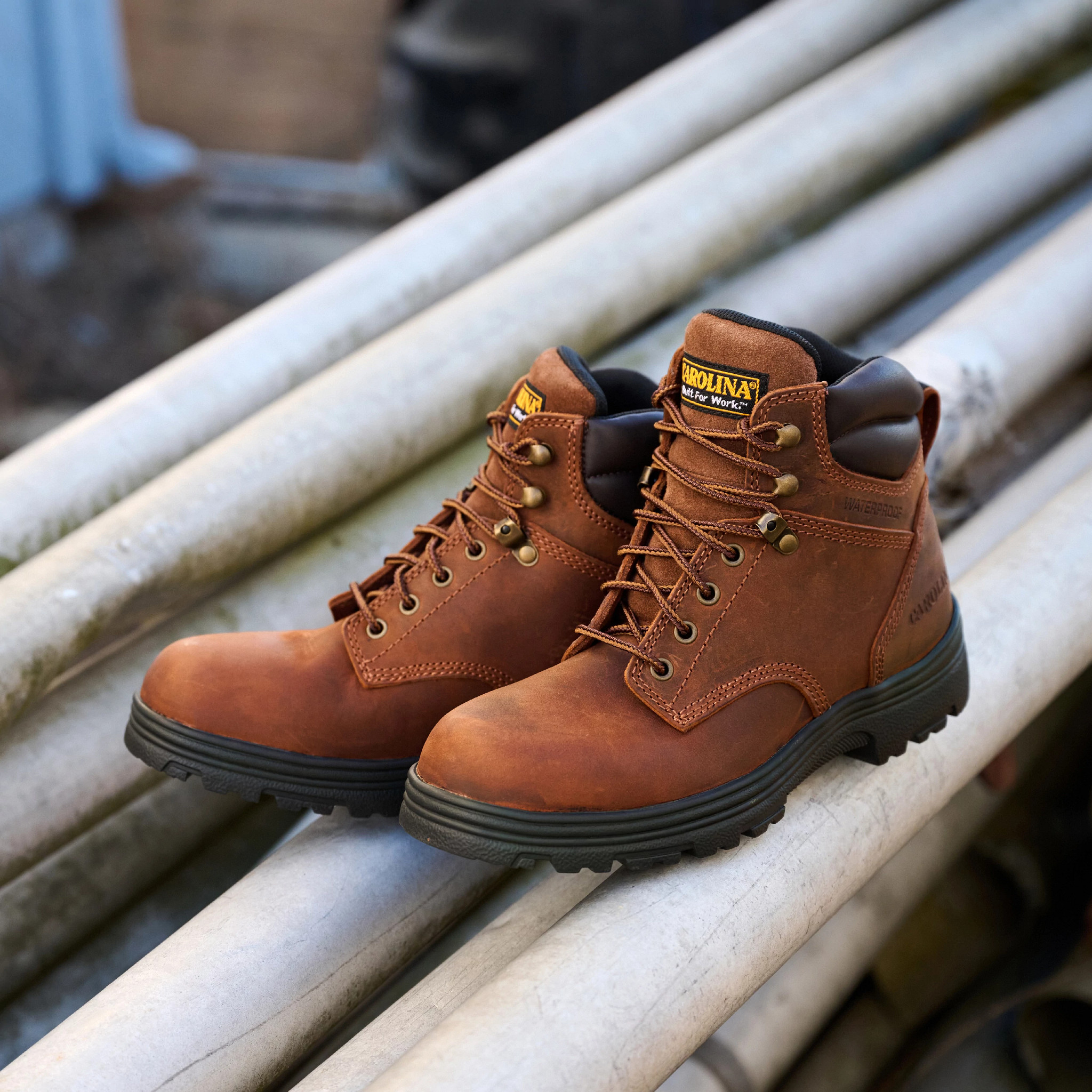 Engineer 6" Soft Toe Waterproof Work Boot shown on model 