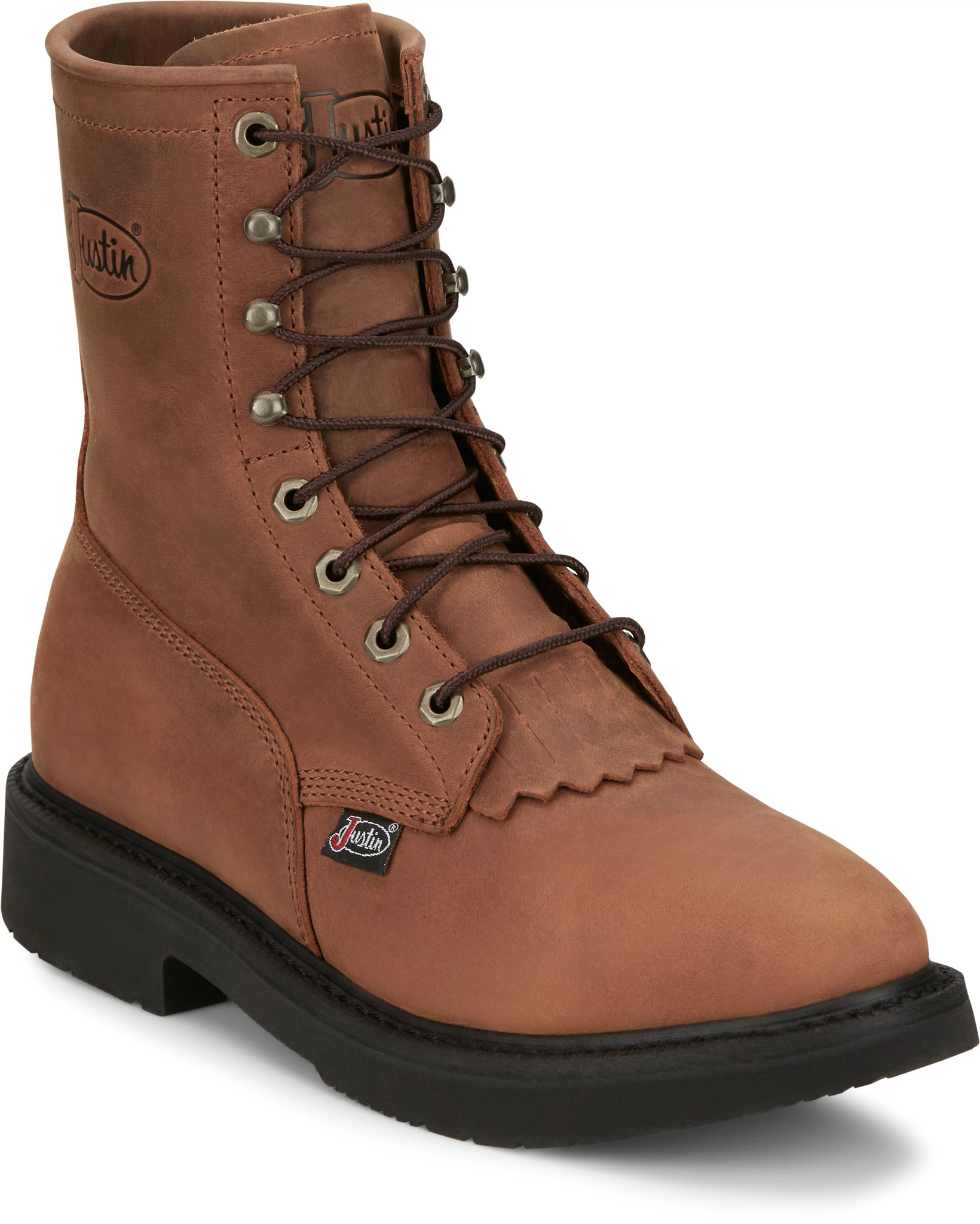 Justin women's lace clearance up work boots