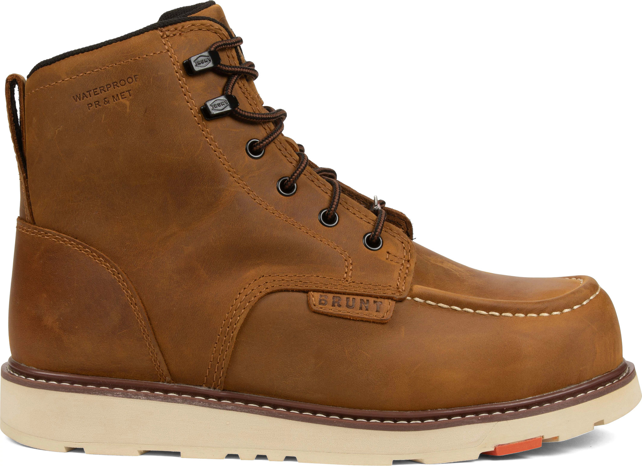 Men's Brunt Workwear Waterproof Composite Toe Met Guard Pr Marin shown in Brown (Brown)