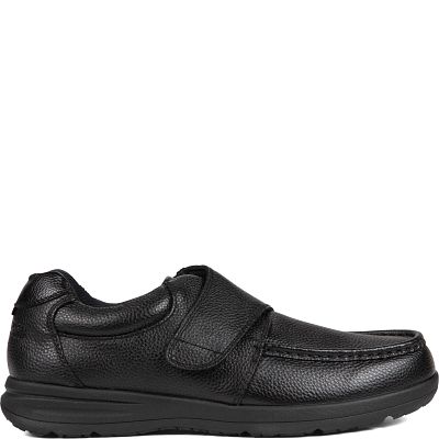 Men's Nunn Bush Cam Moc Toe Strap - Black Tumbled 8.5 / W Men's Nunn Bush Cam Moc Toe Strap - Black Tumbled 8.5 / W