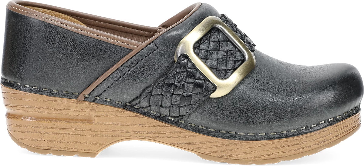 Women's Dansko Pro Braided Slip On shown in Black (Black)
