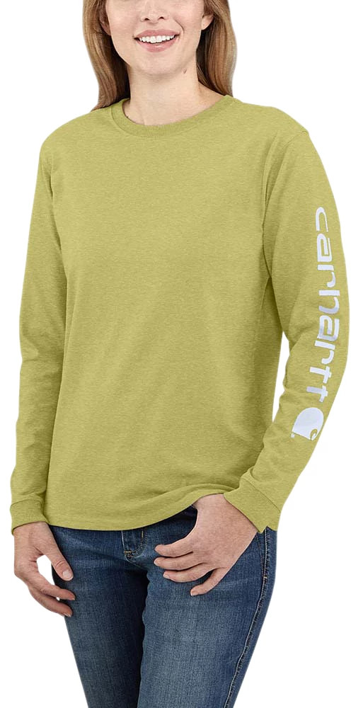 Women s Carhartt Heavyweight Long Sleeve Logo T Shirt Super Shoes