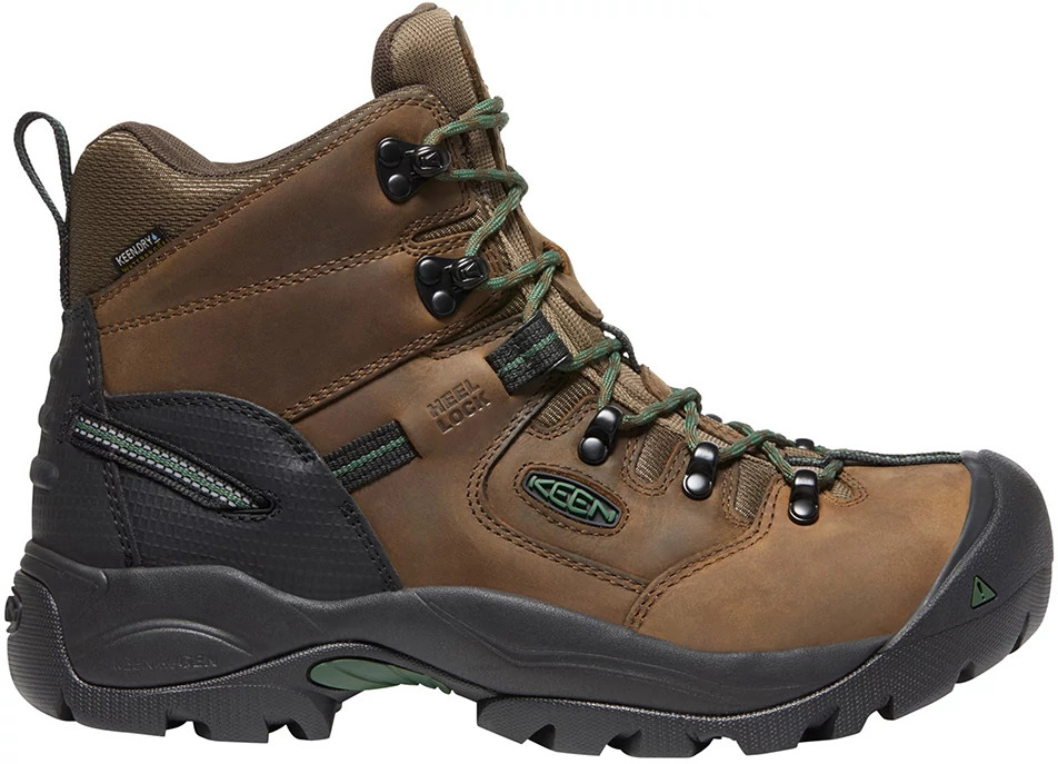 Men's Keen Utility 6 Inch Waterproof Carbon Toe Pittsburgh shown in Green (Brown)
