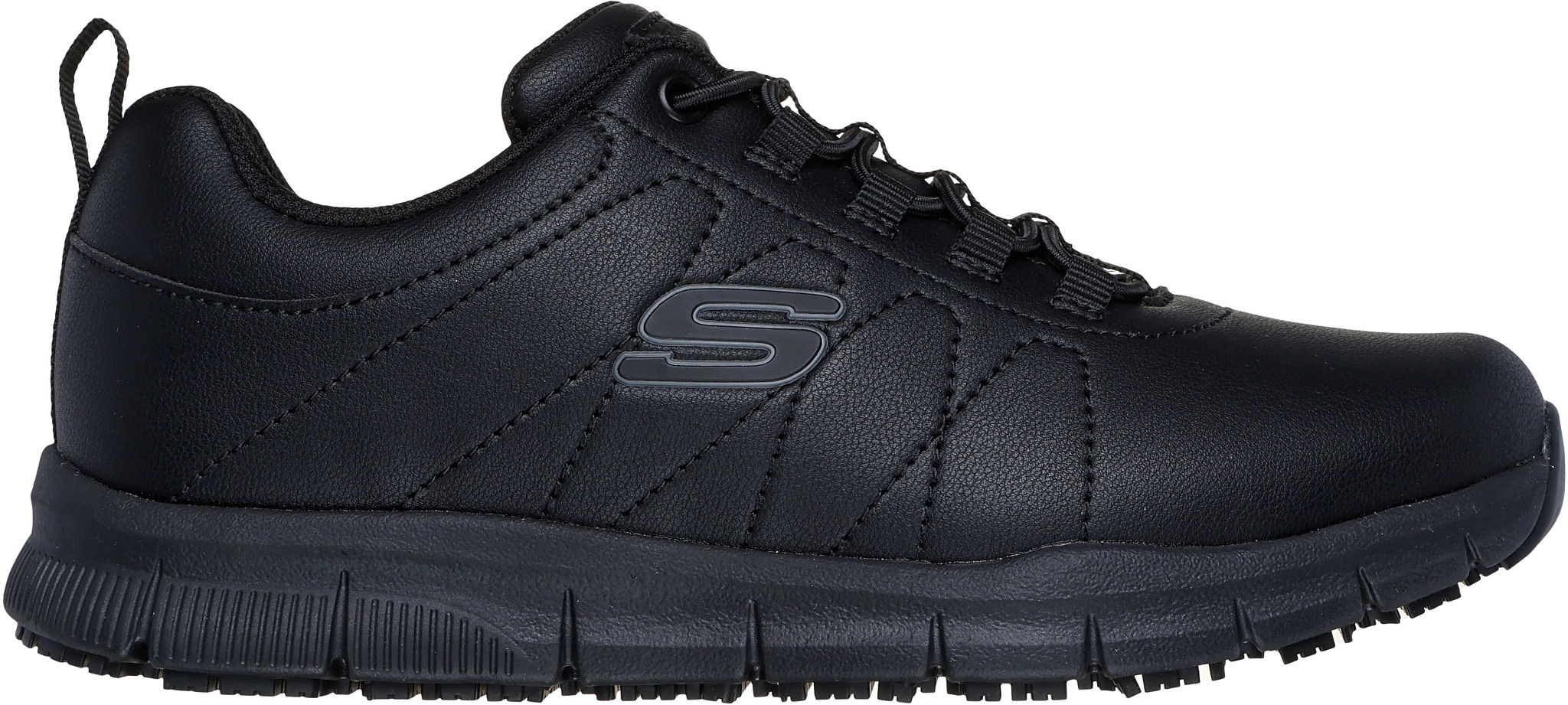 Women's Skechers Work Nampa Beja shown in Black (Black)