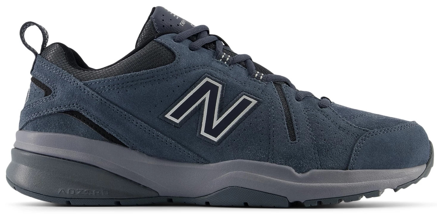 Men's New Balance 608v5 Nubuck Trainer shown in Gunmetal (Grey)