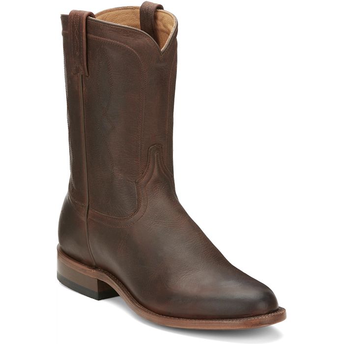 Bottes Cowboy Tony Lama Monterey - Marron, Bout Rond, Cuir De Bottes Cowboy Tony Lama Monterey - Marron, Bout Rond, Cuir De