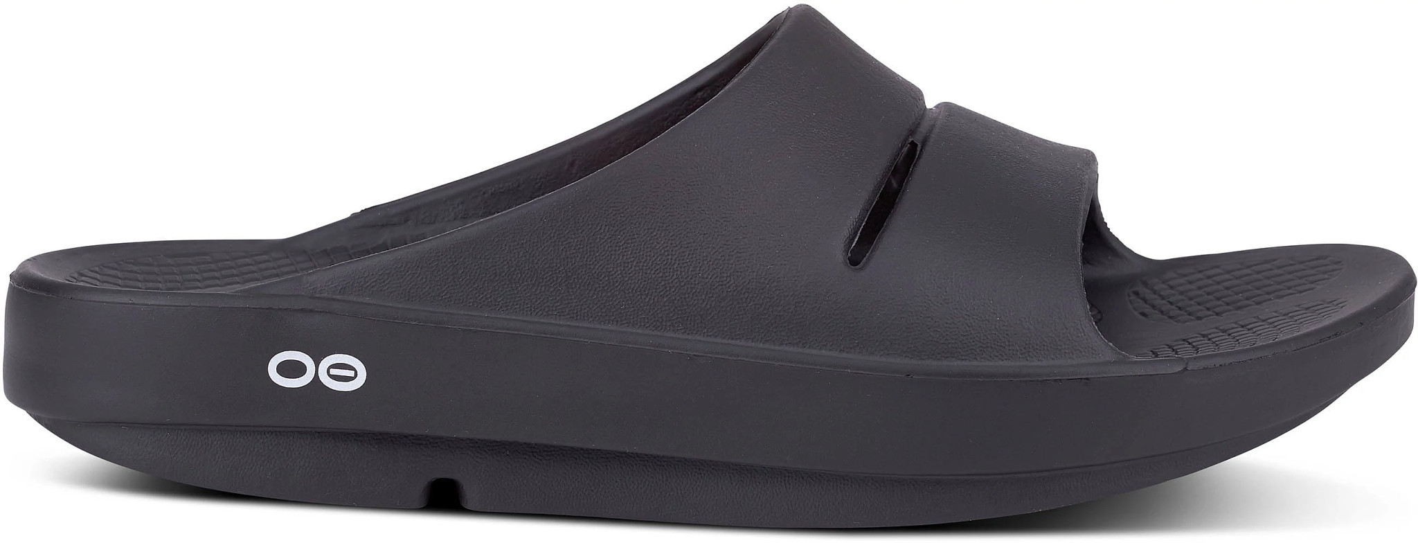 Women's Oofos OoaHH Slide shown in Black (Black)
