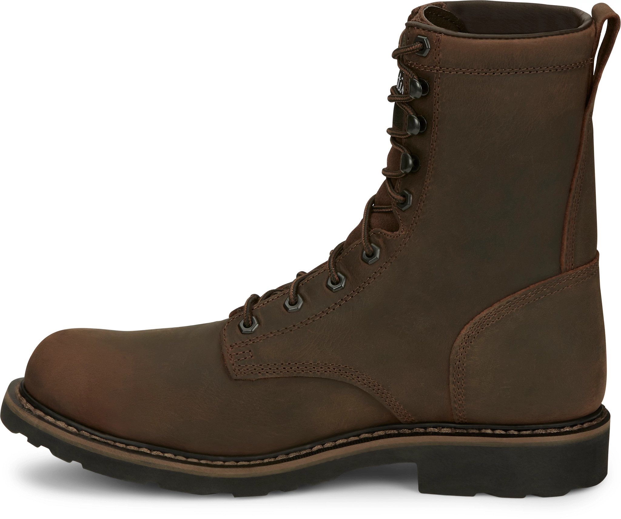 brown leather steel toe boots