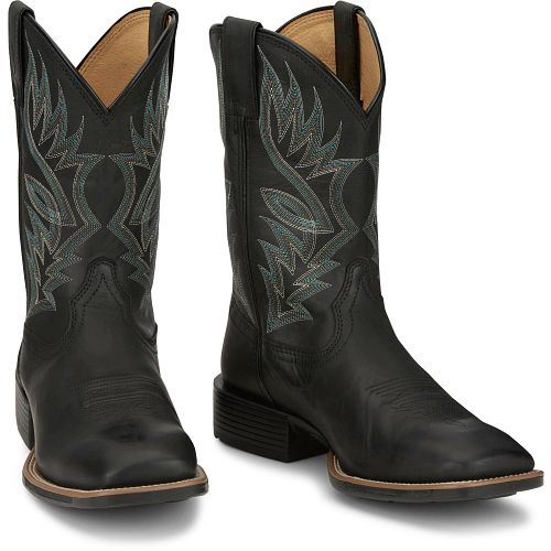 Justin Men's Zeke Performance Western Boots - Broad Square Toe Justin Men's Zeke Performance Western Boots - Broad Square Toe