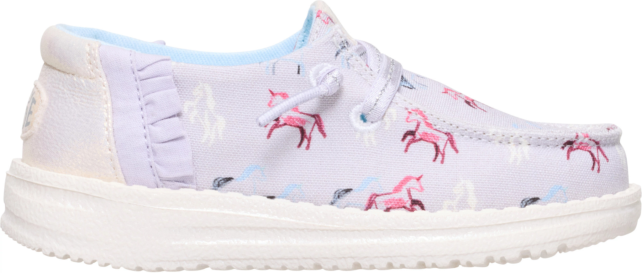 Toddler Girl's Hey Dude Wendy Unicorn Sparkle shown in Unicorn Sparkle Lilac (Multicolor)
