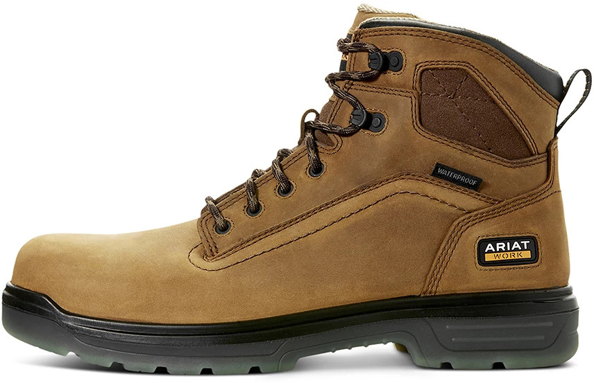Men's Ariat 6 Inch Waterproof Eh Turbo H2o shown in Brown (Tan)