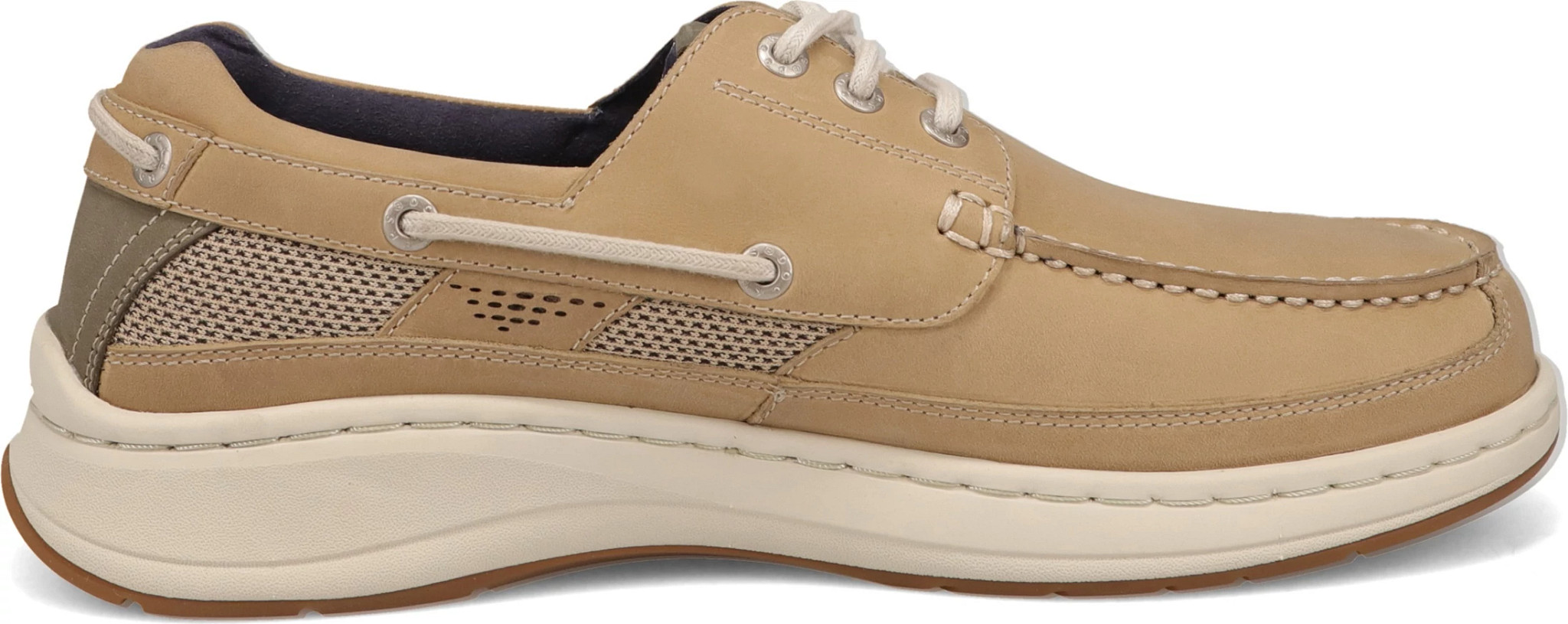 Men's Dockers Bayside 3 Eye Boat Shoe Sand shown in Sand (Tan)