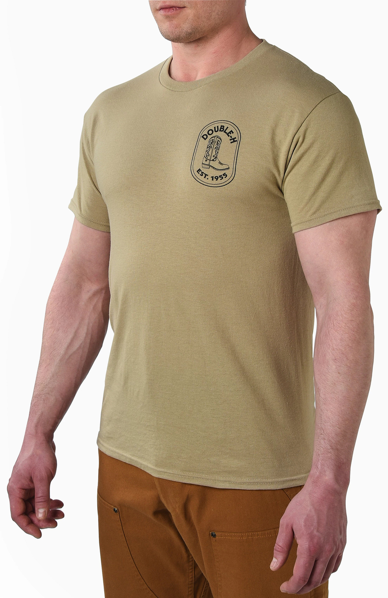 Work Western Roper T-Shirt shown in Brown (Tan)
