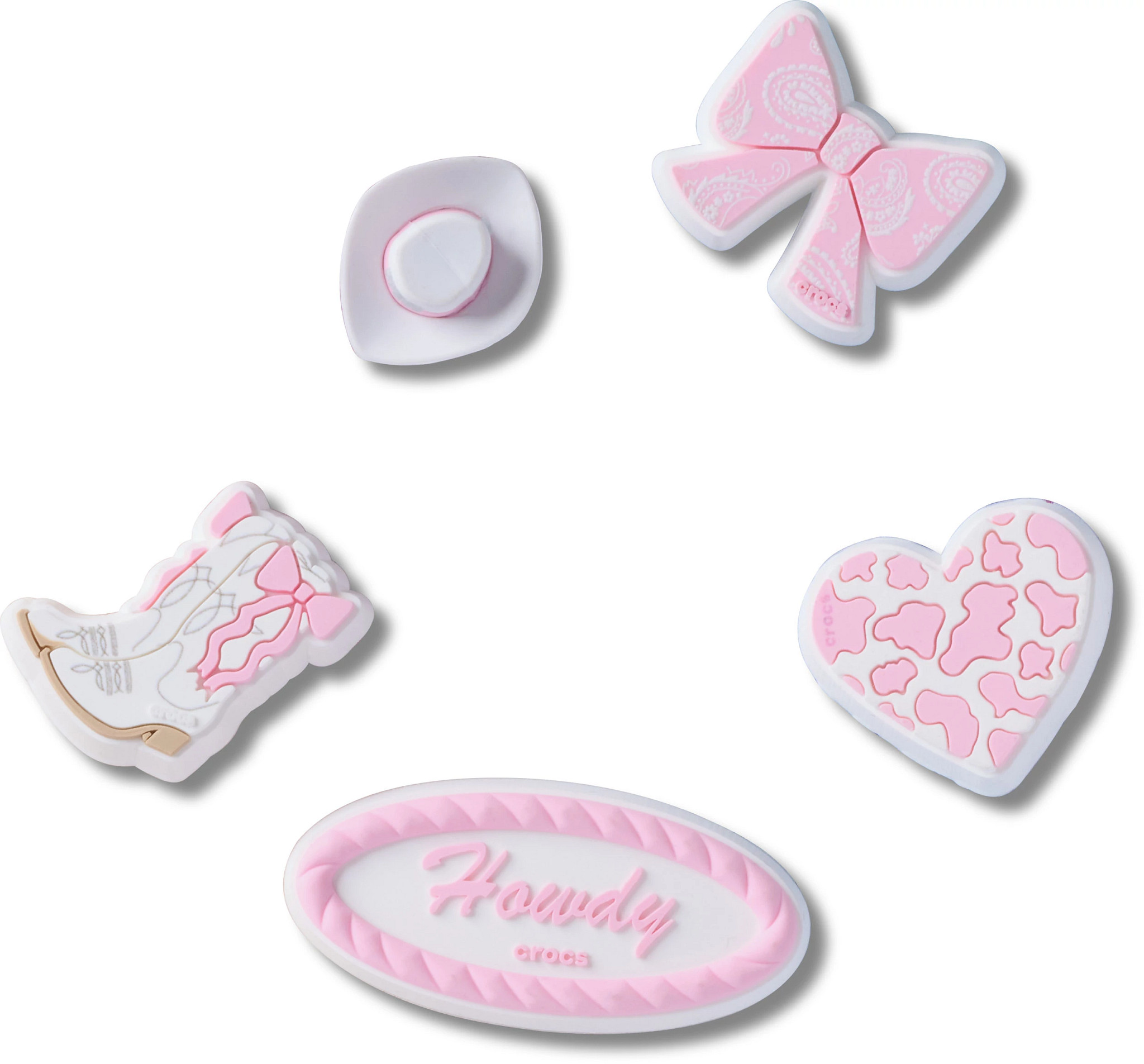 Unisex Crocs Rodeo Cowgirl 5 Pack Jibbitz shown in Multi (Pink)