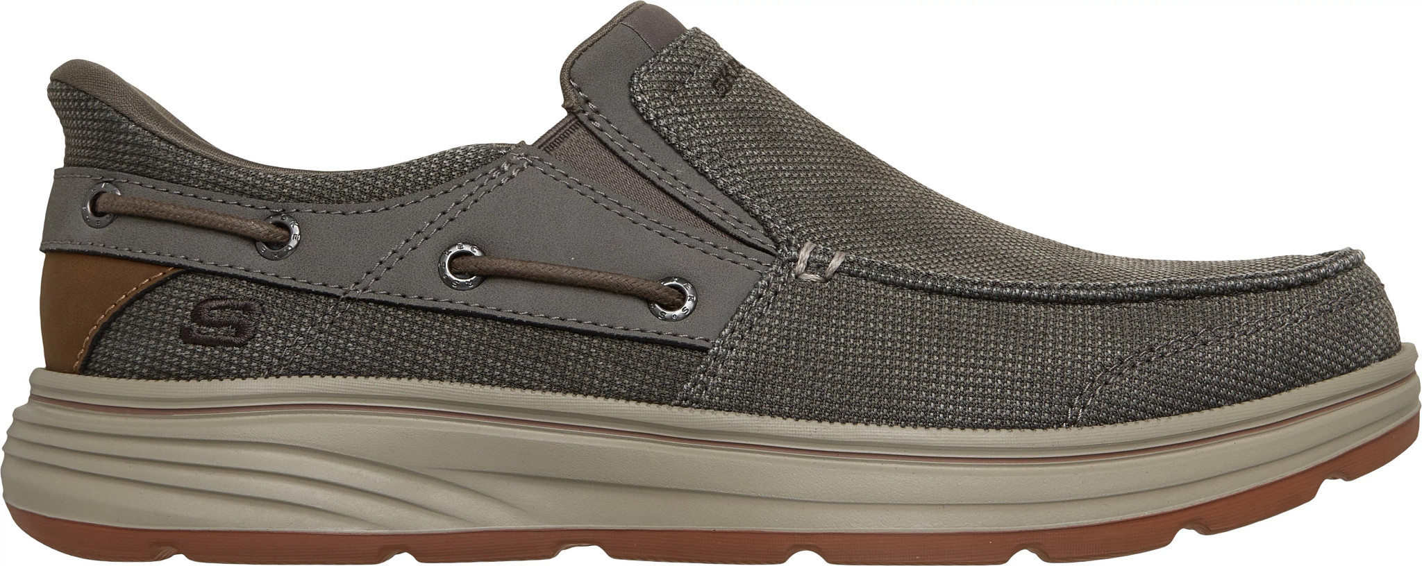 Men's Skechers Slip-Ins Relaxed Fit Troutt Rustic shown in Rustic Khaki (Brown)