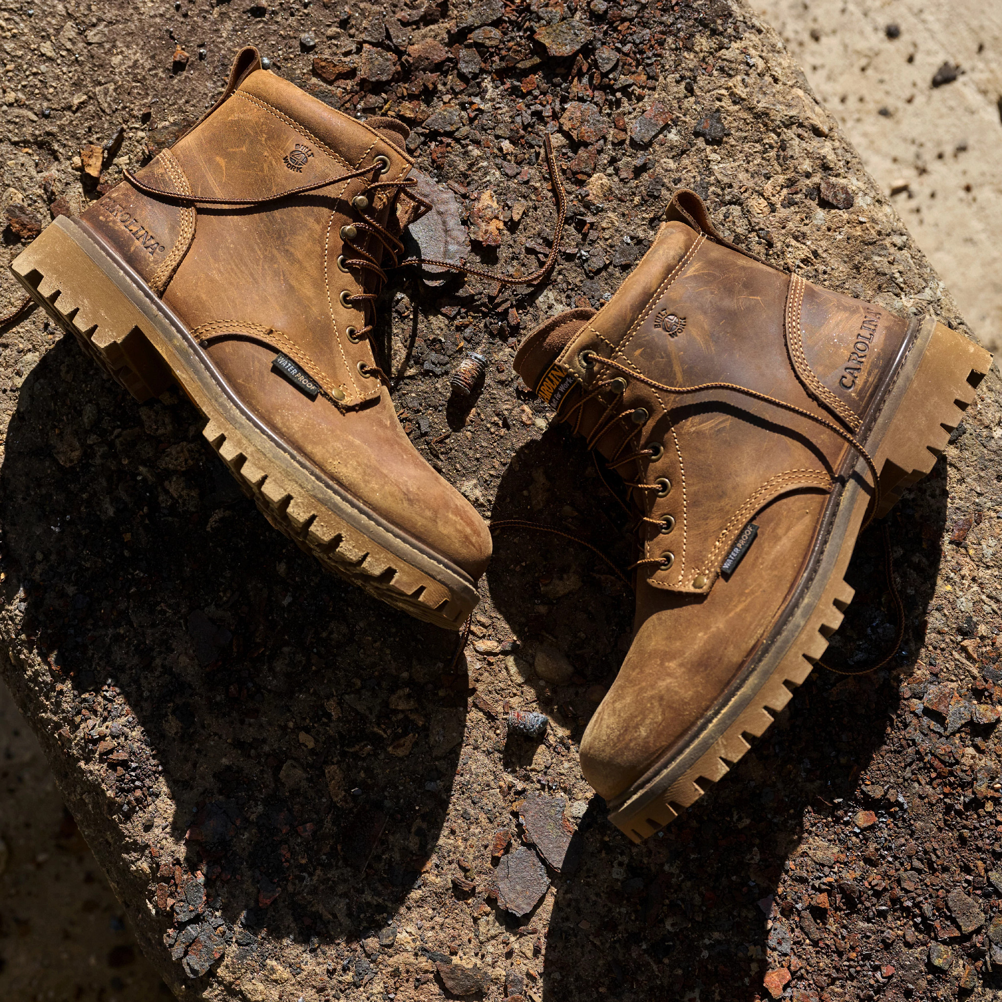 Marlboro Lo 6" Steel Toe Waterproof Work Boot shown on model 