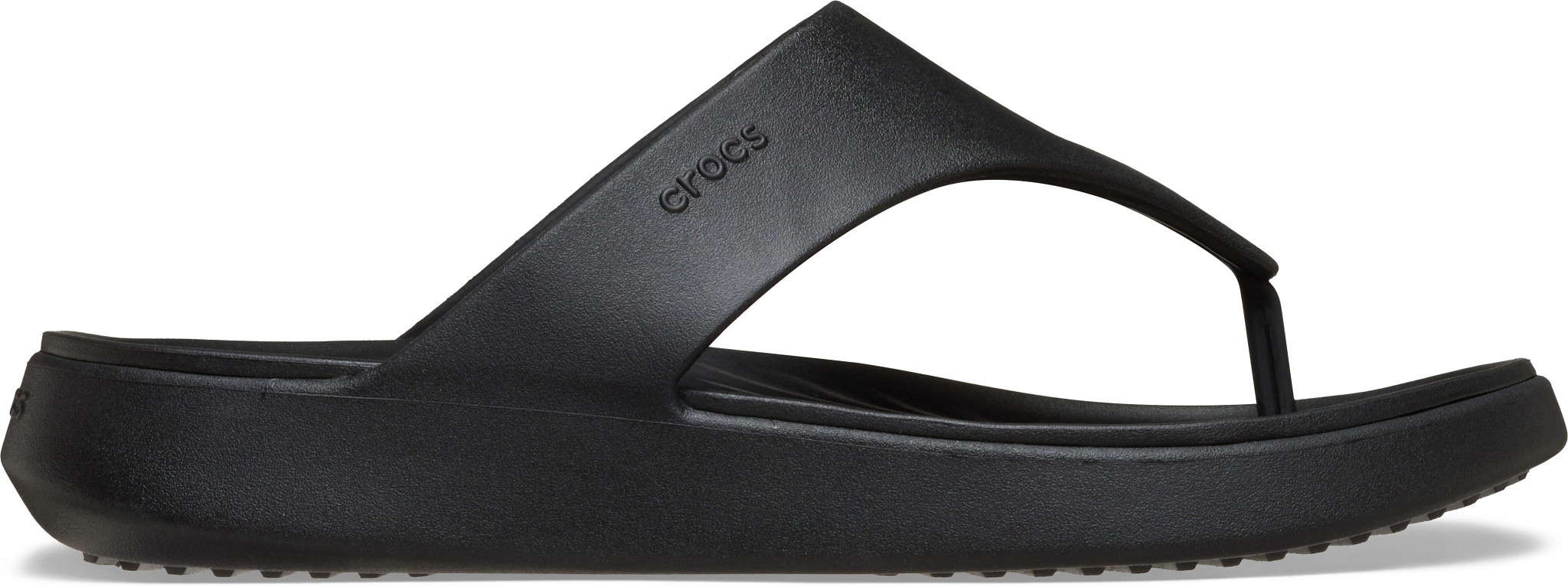 Women's Crocs Getaway Triangle Flip shown in Black (Black)