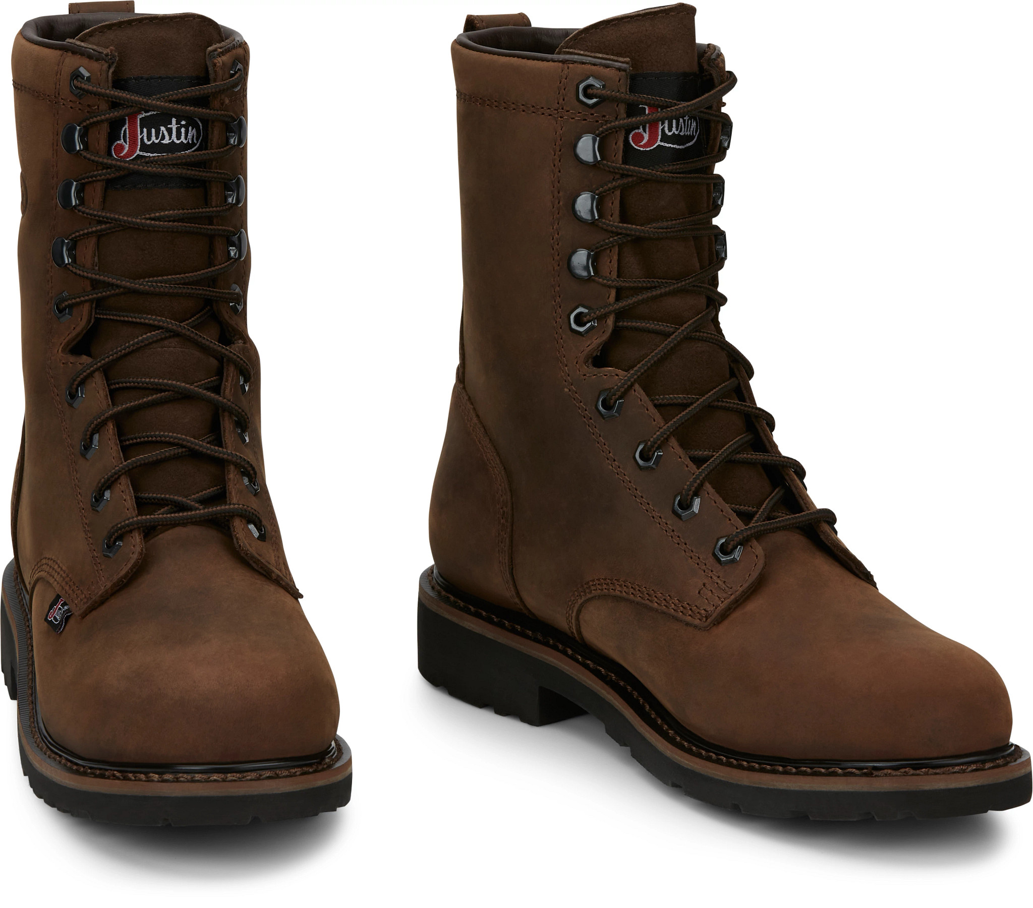 Steel toe lace store up boots