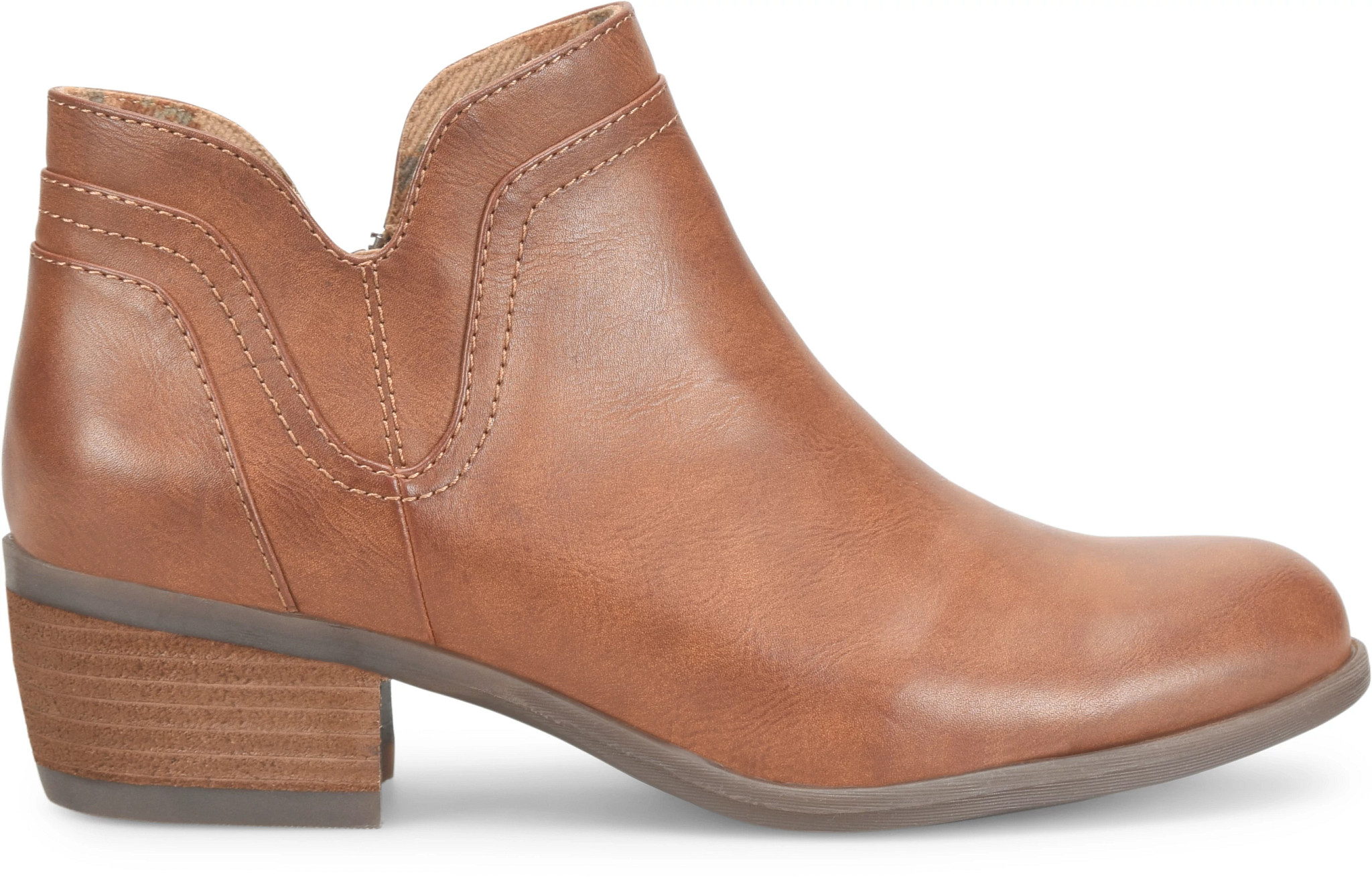 Women's Boc Lena Back Zip Boot shown in Brown Teak (Brown)