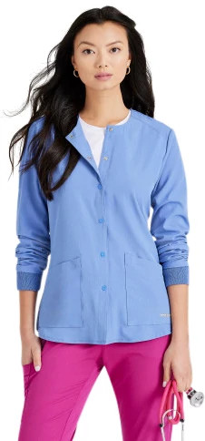 Women's Skechers Warm Up Jacket shown in Ceil (Blue)