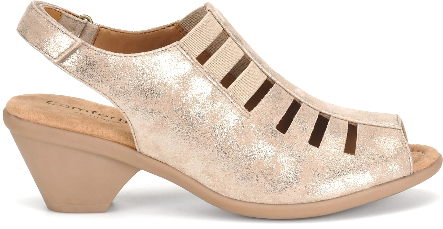 Women's Comfortiva Faye shown in Anthracite Foil Suede (Metallic)