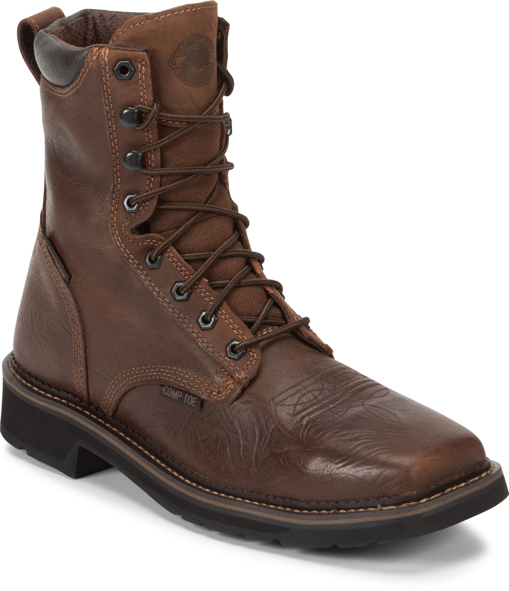 8 Driller Lace Up Comp Toe Justin Boots