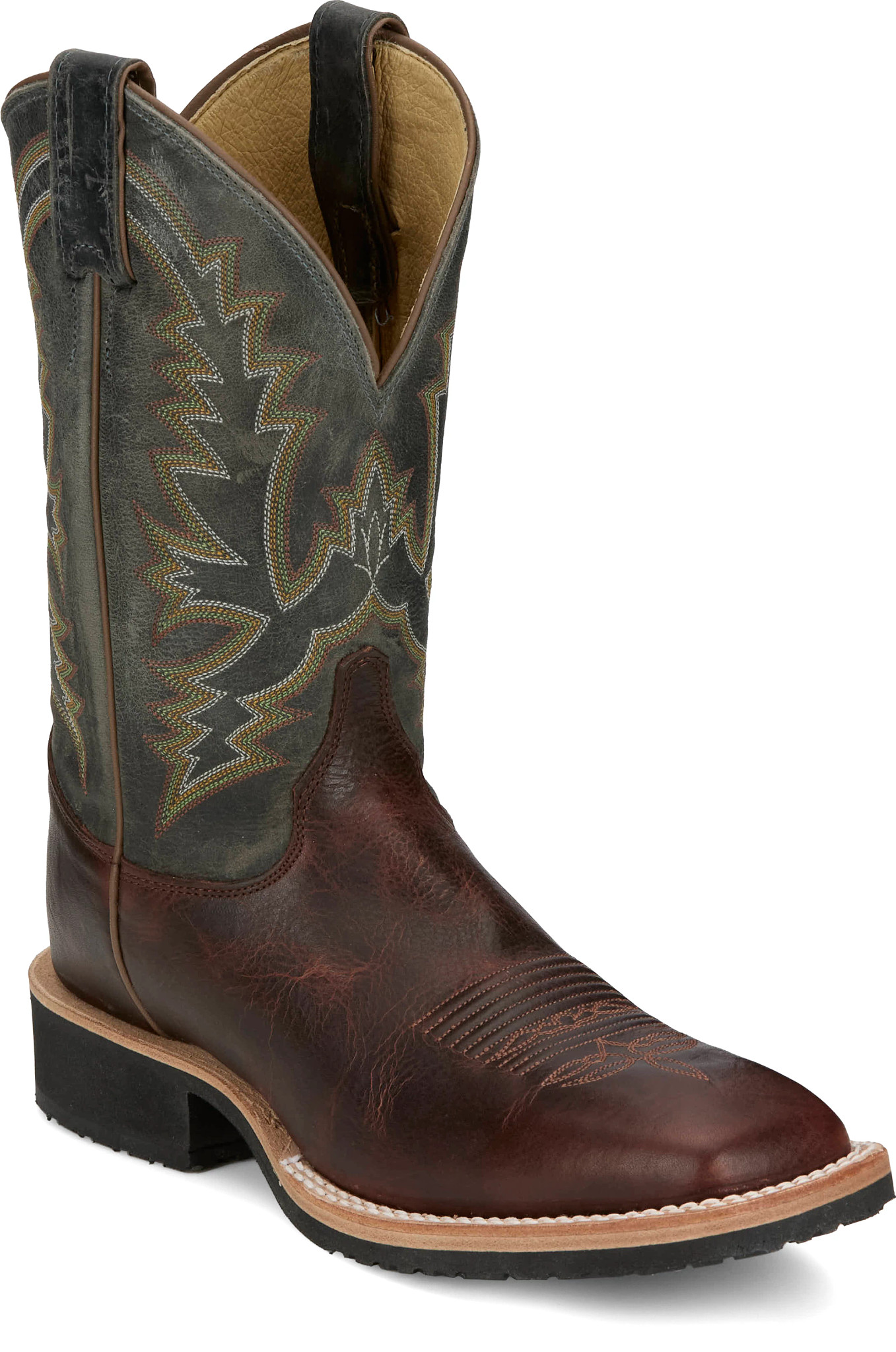 Popular Justin CD439 J-Max Industrial Balusters Bay Gaucho Cowboy Mens Leather Boots 11