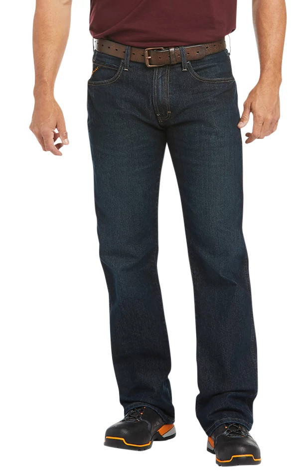 Men's Ariat Durastretch Straight Jean shown in Blue (Blue)