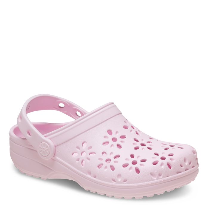 Girl's Crocs Classic Floral Cut Out Clog Super Shoes