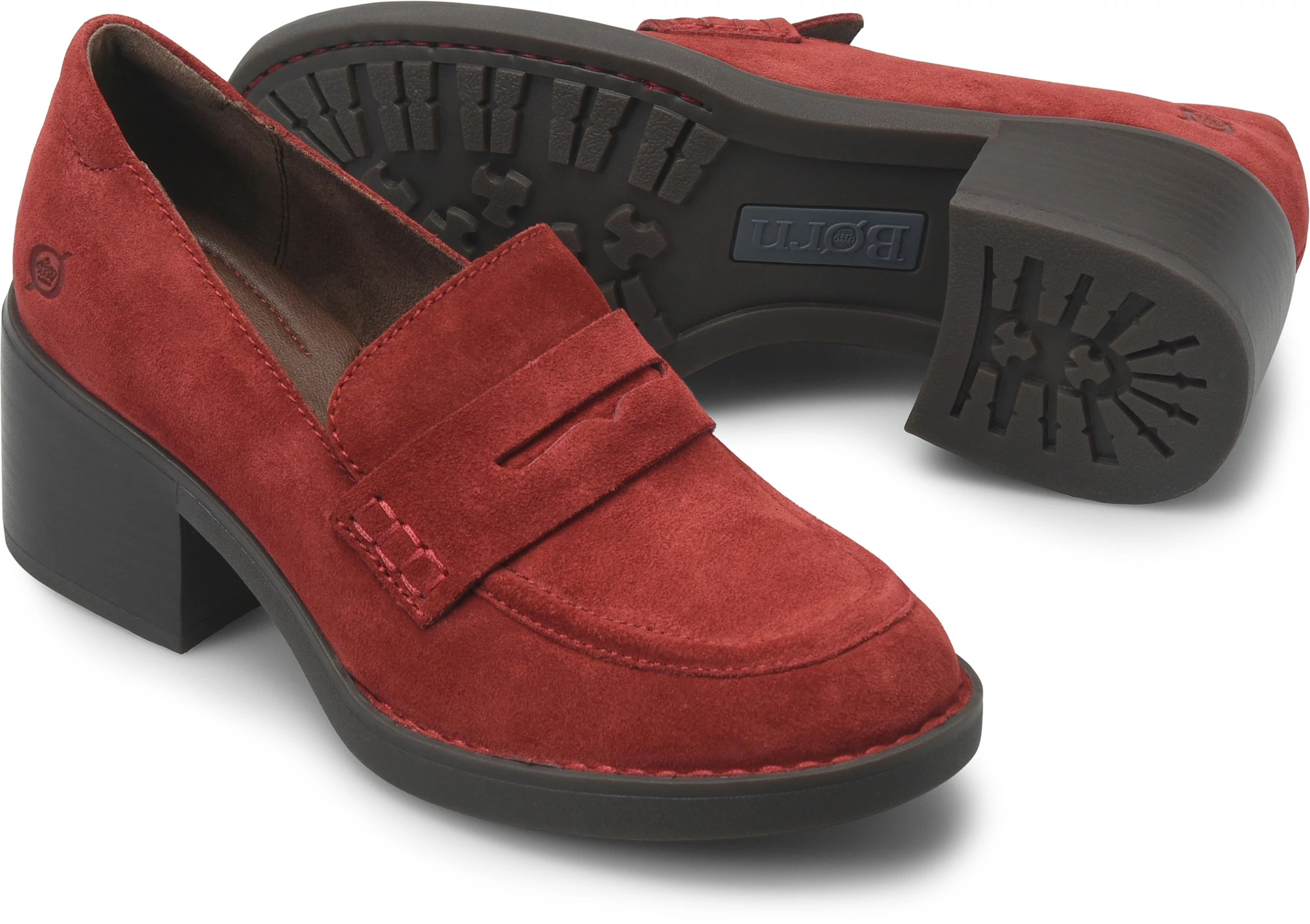 Valeria shown in Red Suede (Red)