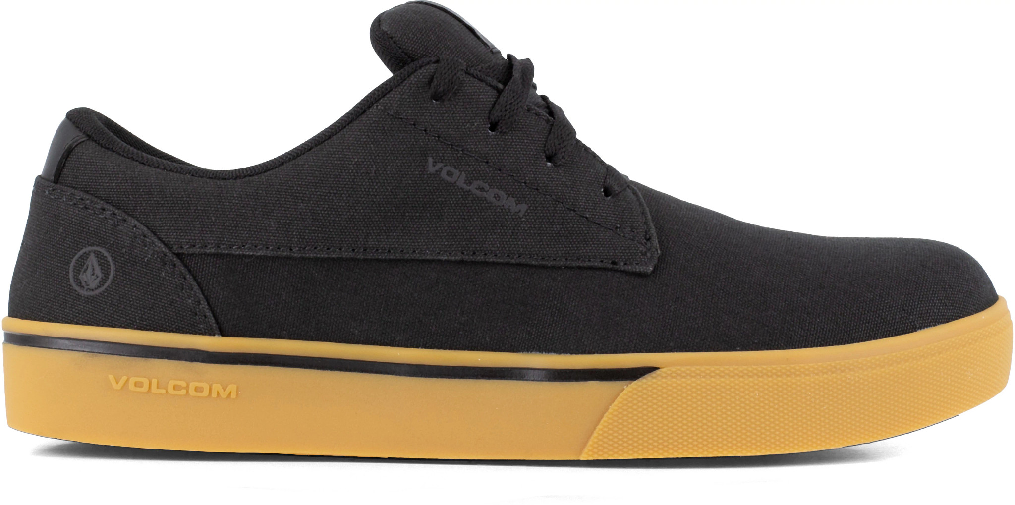 Men's Volcom True Esd Composite Toe Canvas Skate Shoe shown in Black (Black)