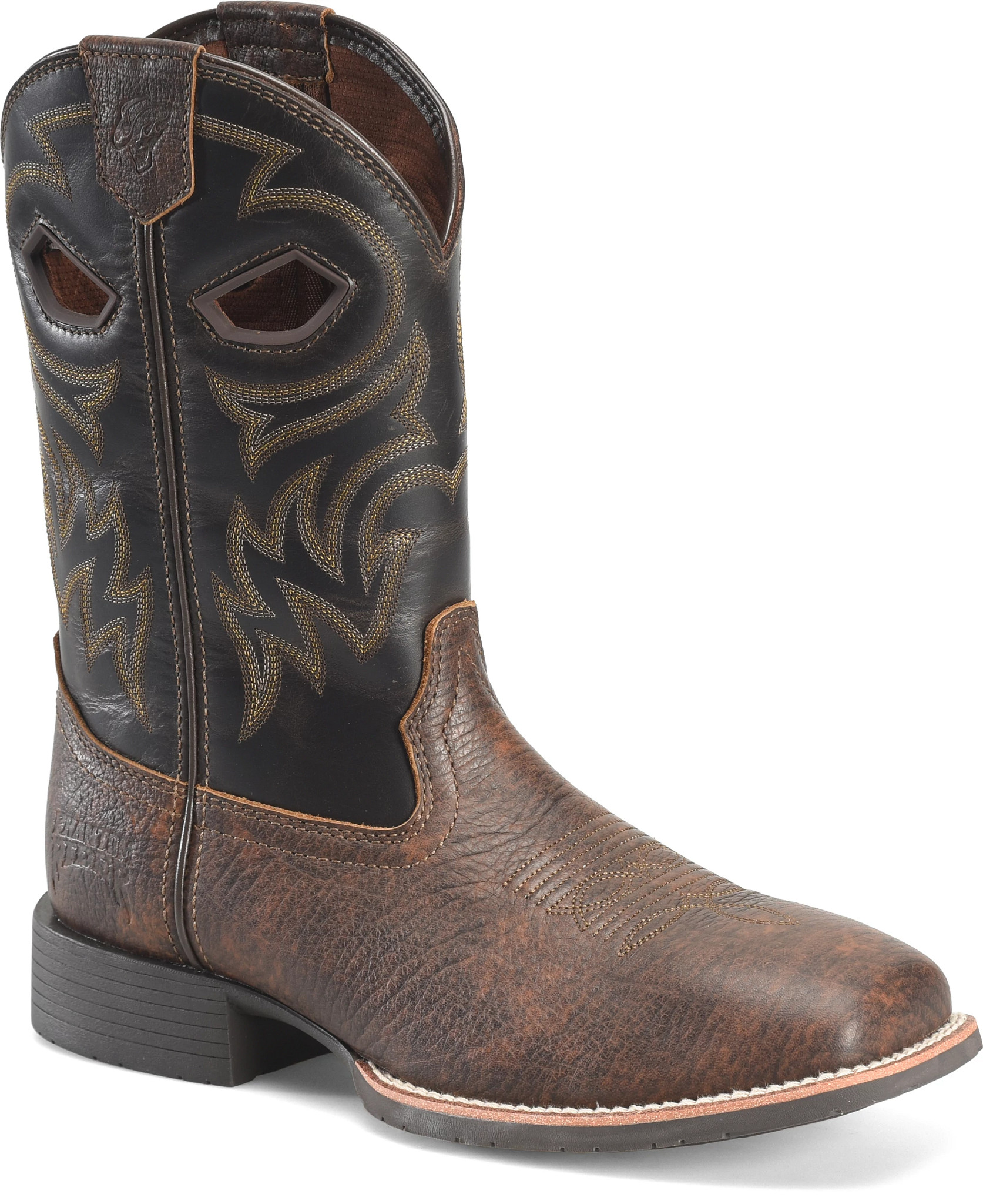 Bottes Western Double H 2340 Homme - Cuir Bout Carré - Taille 8.5 D - Occasion