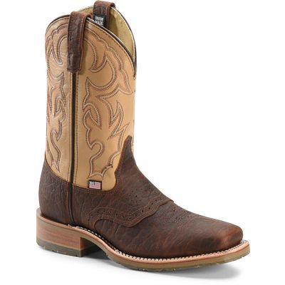 3282 Bottes de cowboy western travail double H cuir marron 3282 Bottes de cowboy western travail double H cuir marron