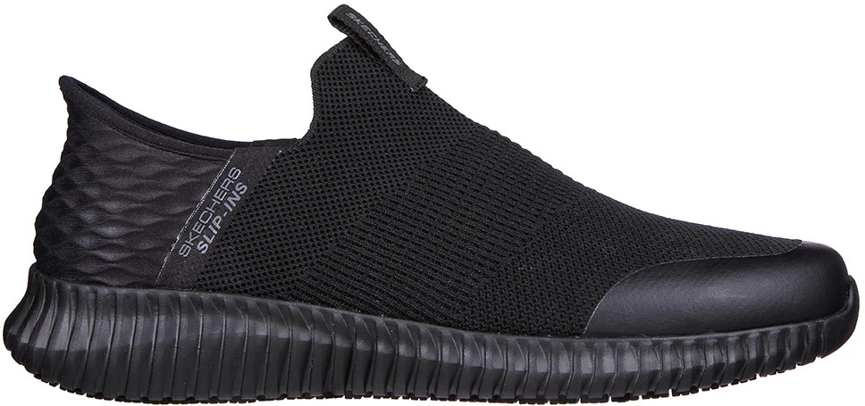 Men's Skechers Slip Resistant Slip-Ins Cessnock Rylind Runner shown in Black (Black)