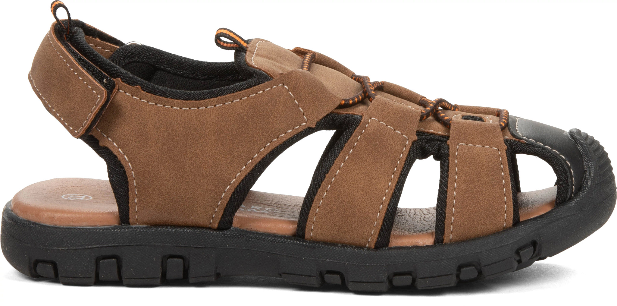 Boy's Eddie Marc Kids Closed Toe Sandal shown in Tan (Tan)