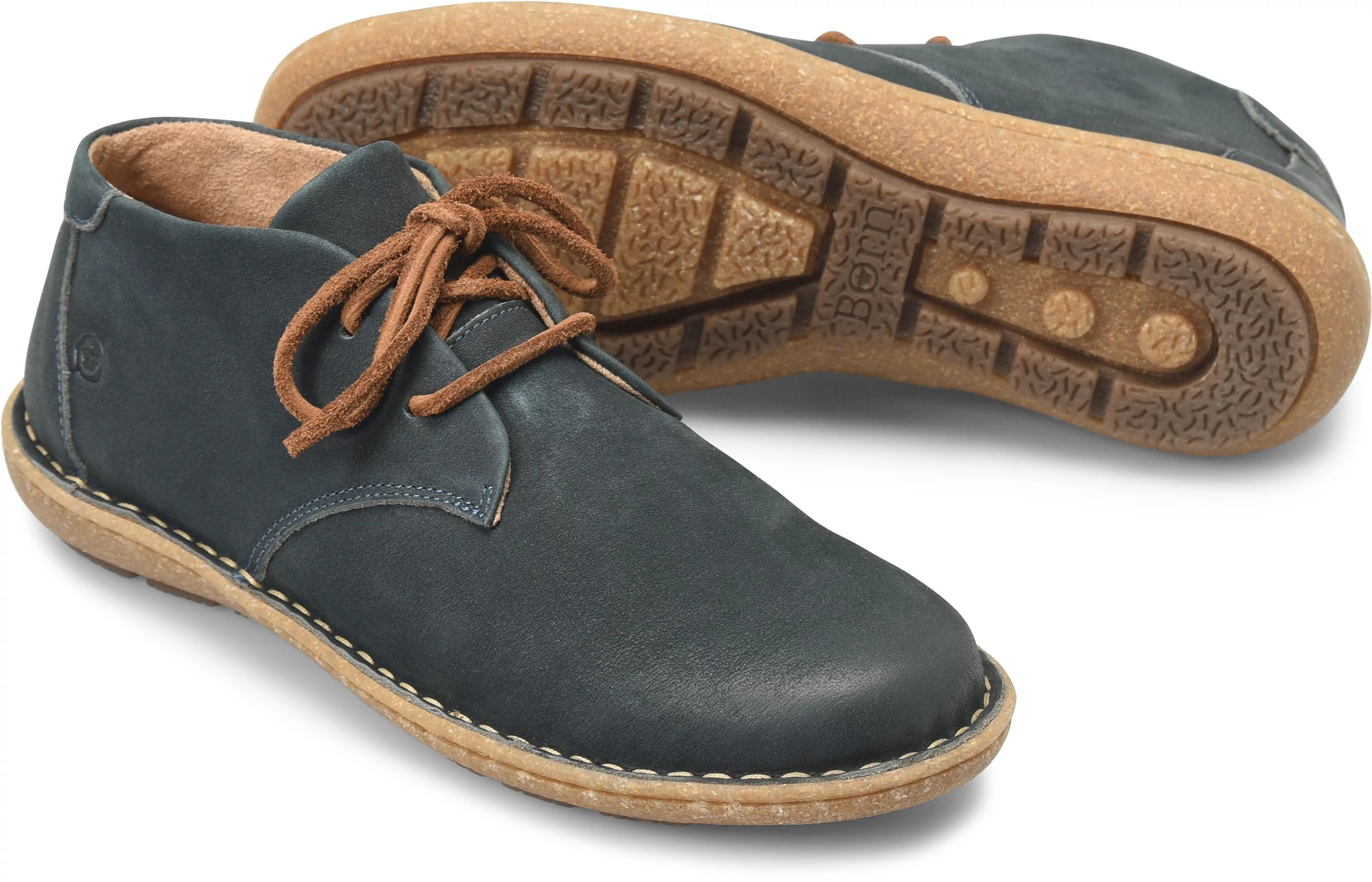 BORN Women's Naula II Bootie - Rustic Fold-Over Cuff Ankle Boot In Earthy Suede & Nubuck