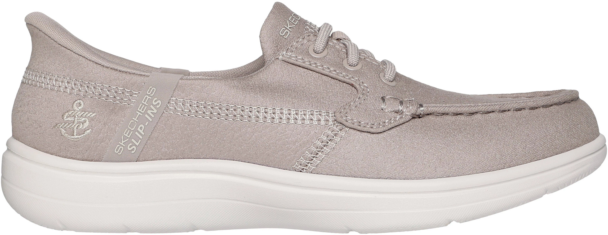 Women's Skechers Slip-Ins On The Go Flex Brooklyn shown in Natural (Tan)