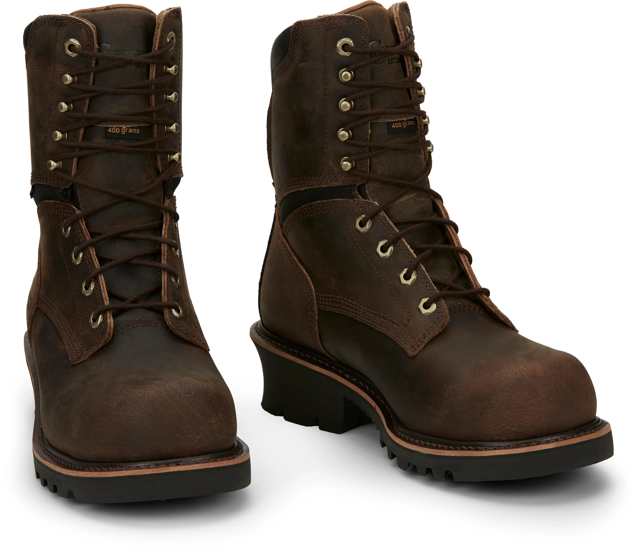 Insulated steel toe store logger boots