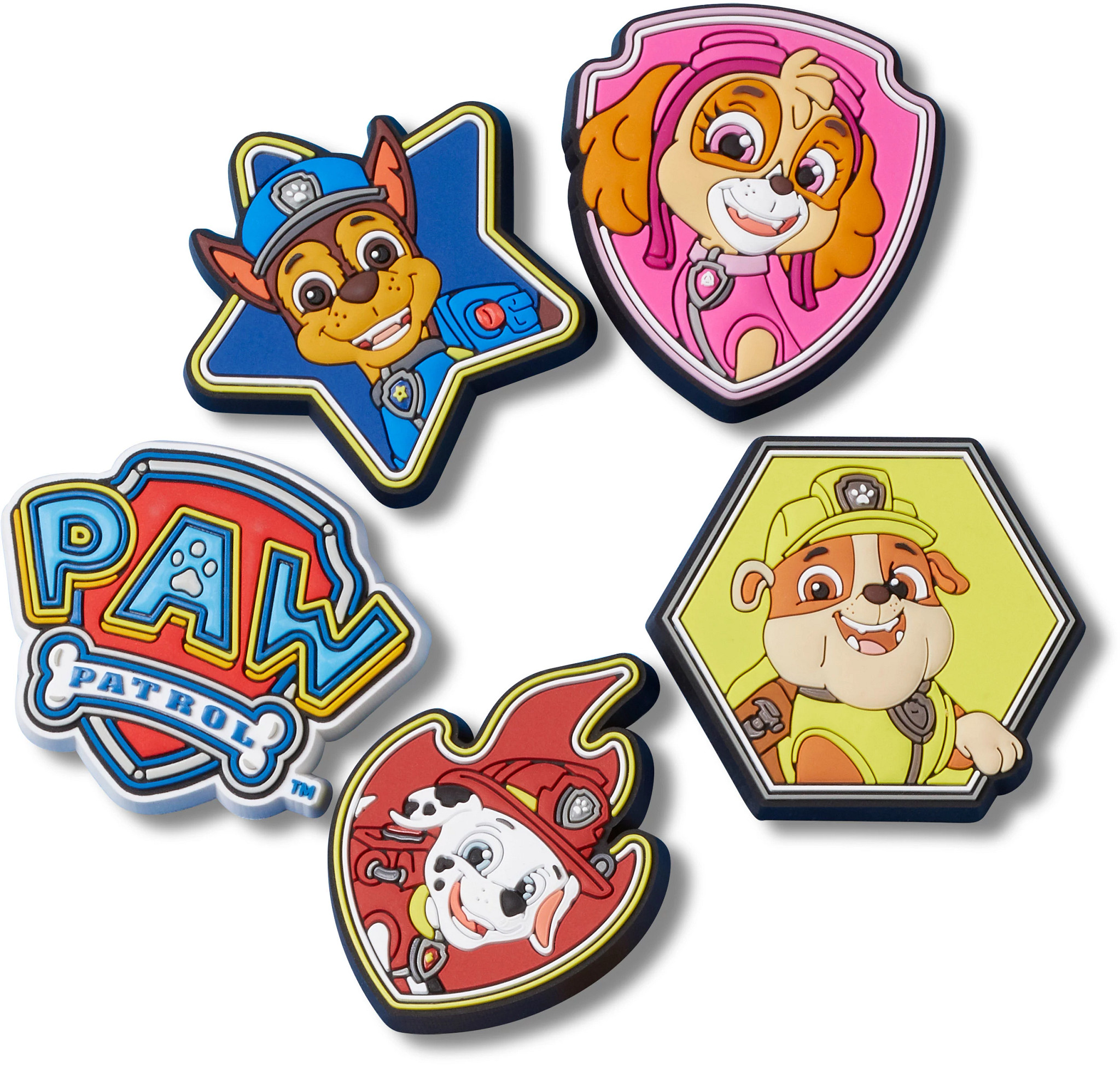 Unisex Crocs Paw Patrol 5 Pack Jibbitz shown in Multi (Multicolor)
