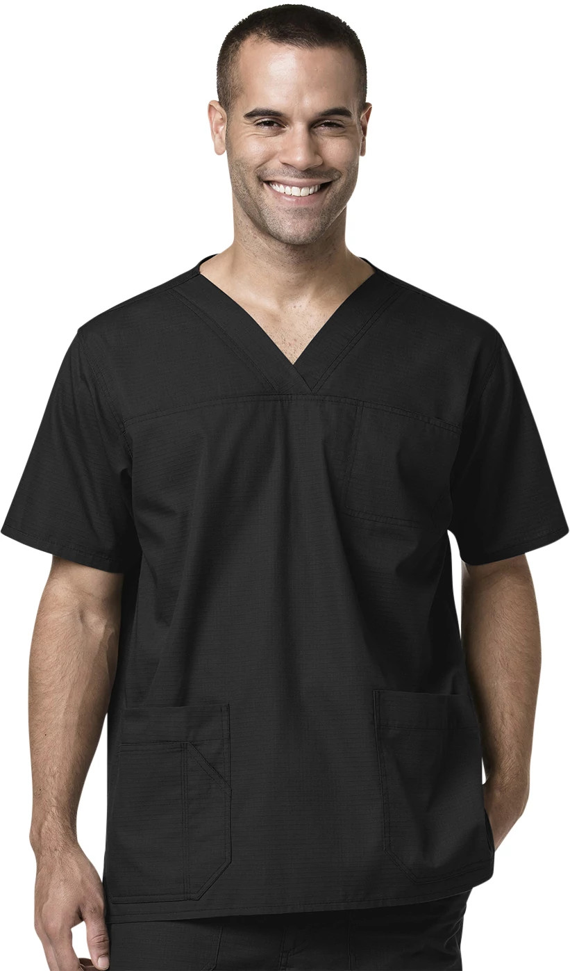 Men's Carhartt Ripstop V Neck shown in Black (Black)