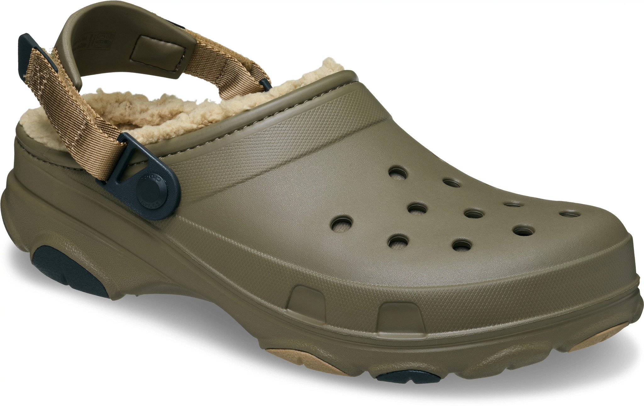 Crocs Men's All Terrain Fur Lined Clogs, Mens, 13, Walnut